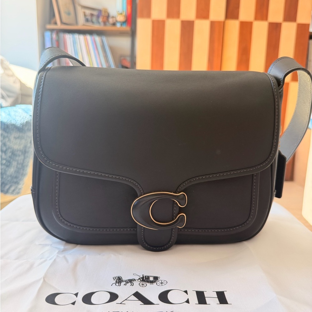 Coach Tabby Messenger 26 in Black with Gold Hardware